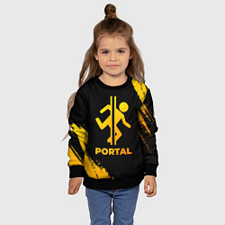 Свитшот детский Portal - gold gradient, цвет: 3D-черный — фото 2