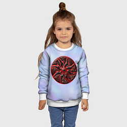 Свитшот детский Щитовидная мандала, цвет: 3D-белый — фото 2