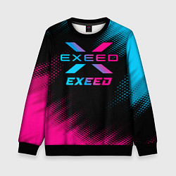 Свитшот детский Exeed - neon gradient, цвет: 3D-черный