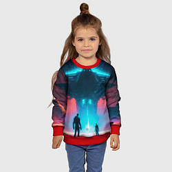 Свитшот детский Инопланетное вторжение, цвет: 3D-красный — фото 2