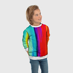 Свитшот детский Цвета радуги, цвет: 3D-белый — фото 2