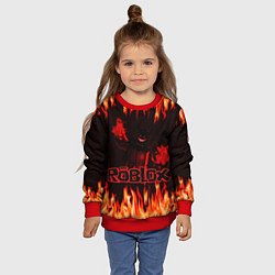 Свитшот детский Fire Roblox, цвет: 3D-красный — фото 2