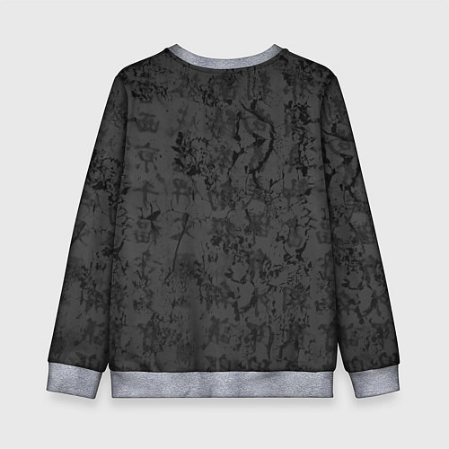 Детский свитшот Black dragon - grunge / 3D-Меланж – фото 2