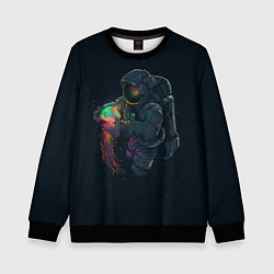 Свитшот детский Неизведанный космос, цвет: 3D-черный