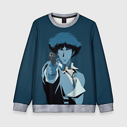 Свитшот детский Spike Spiegel blue, цвет: 3D-меланж