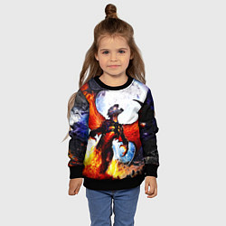 Свитшот детский Ария Феникс, цвет: 3D-черный — фото 2