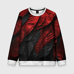 Свитшот детский Red black texture, цвет: 3D-белый