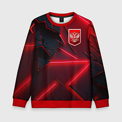 Свитшот детский Красный герб РФ, цвет: 3D-красный