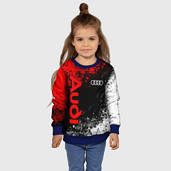 Свитшот детский Ауди - красный и белый, цвет: 3D-синий — фото 2