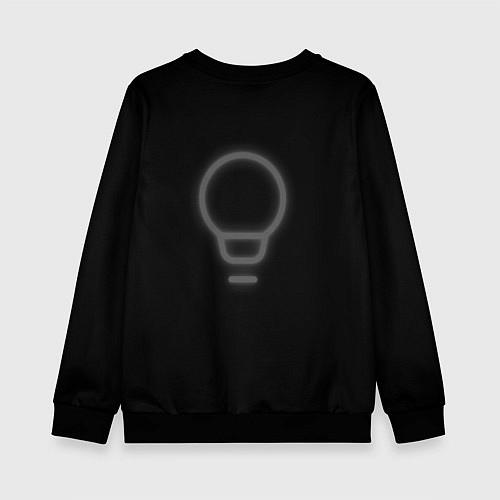 Детский свитшот Неоновая лампа / 3D-Черный – фото 2