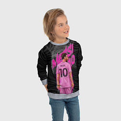 Свитшот детский Лионель Месси Интер Майами, цвет: 3D-меланж — фото 2