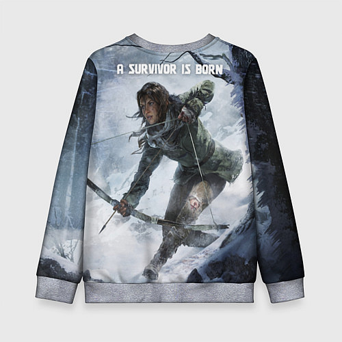 Детский свитшот Lara is hunting / 3D-Меланж – фото 2