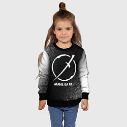 Свитшот детский Akame ga Kill glitch на темном фоне, цвет: 3D-черный — фото 2