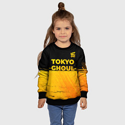 Свитшот детский Tokyo Ghoul - gold gradient: символ сверху, цвет: 3D-черный — фото 2