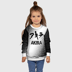 Свитшот детский Akira glitch на светлом фоне, цвет: 3D-белый — фото 2