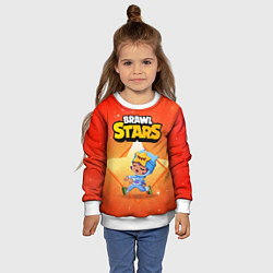 Свитшот детский Сэнди Бравл старс, цвет: 3D-белый — фото 2