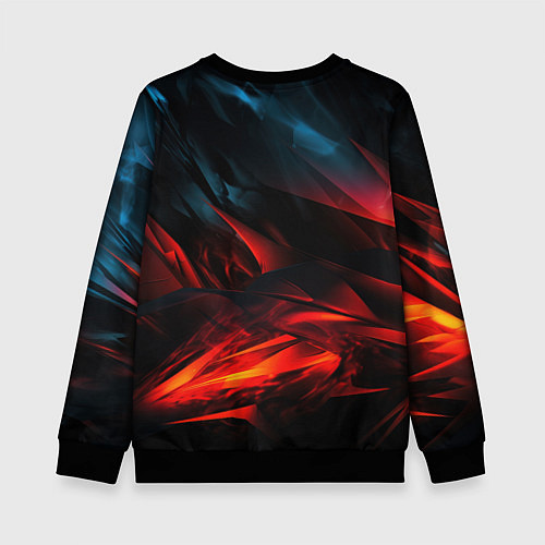 Детский свитшот Red black abstract / 3D-Черный – фото 2
