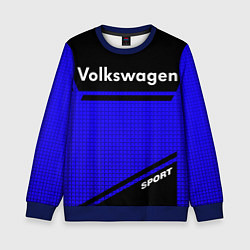 Свитшот детский Volkswagen sport blue, цвет: 3D-синий