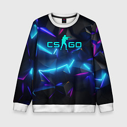 Свитшот детский CS GO neon style, цвет: 3D-белый