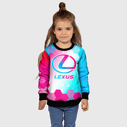 Свитшот детский Lexus neon gradient style, цвет: 3D-черный — фото 2