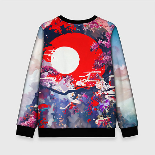 Детский свитшот Кокушибо первая луна - Клинок рассекающий демонов / 3D-Черный – фото 2