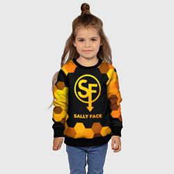 Свитшот детский Sally Face - gold gradient, цвет: 3D-черный — фото 2