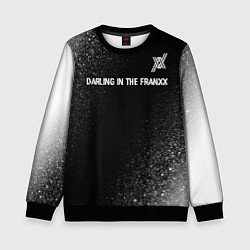 Свитшот детский Darling in the FranXX glitch на темном фоне: симво, цвет: 3D-черный
