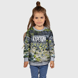 Свитшот детский Карелия, цвет: 3D-меланж — фото 2