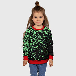 Свитшот детский Green pixel, цвет: 3D-красный — фото 2