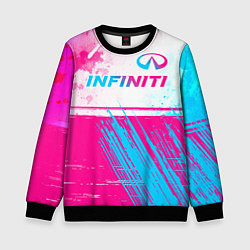 Детский свитшот Infiniti neon gradient style: символ сверху