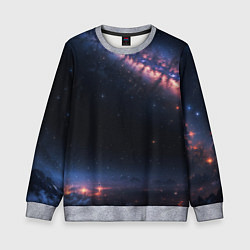 Свитшот детский Млечный путь в звездном небе, цвет: 3D-меланж