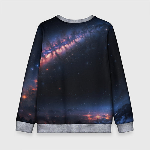 Детский свитшот Млечный путь в звездном небе / 3D-Меланж – фото 2