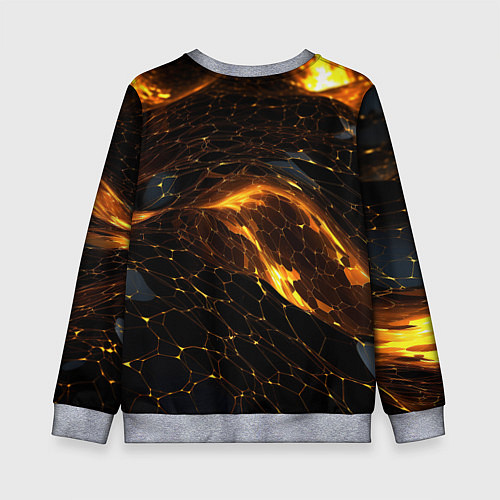 Детский свитшот Baldurs Gate 3 logo gold and black / 3D-Меланж – фото 2