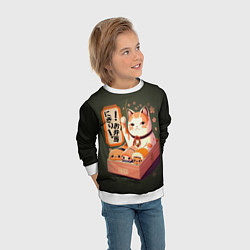 Свитшот детский Запорный клапан, цвет: 3D-белый — фото 2