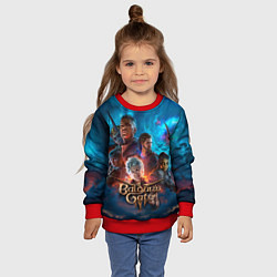 Свитшот детский Baldurs Gate 3 персонажи, цвет: 3D-красный — фото 2