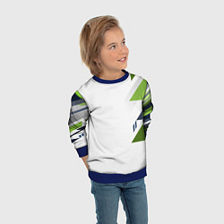 Свитшот детский Геометрическая абстракция вектор, цвет: 3D-синий — фото 2