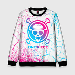 Свитшот детский One Piece neon gradient style, цвет: 3D-черный