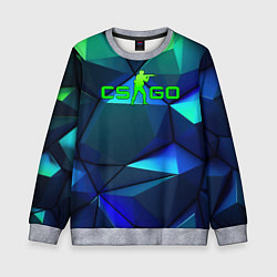 Свитшот детский CSGO blue green gradient, цвет: 3D-меланж