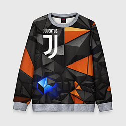 Свитшот детский Juventus orange black style, цвет: 3D-меланж
