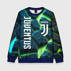 Свитшот детский Juventus green neon, цвет: 3D-синий