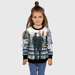 Свитшот детский Годжо и Гетто - Магическая битва, цвет: 3D-черный — фото 2