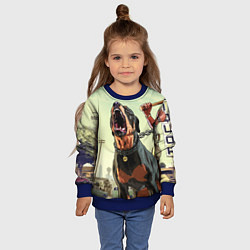 Свитшот детский Собака из GTA, цвет: 3D-синий — фото 2