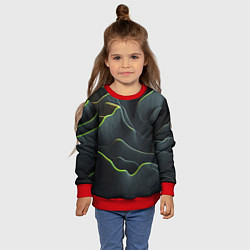 Свитшот детский Рельефная текстура, цвет: 3D-красный — фото 2