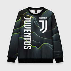 Свитшот детский Juventus dark green logo, цвет: 3D-черный