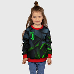 Свитшот детский Juventus black green logo, цвет: 3D-красный — фото 2