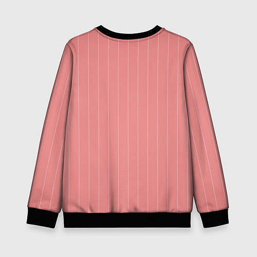 Детский свитшот Благородный розовый полосатый / 3D-Черный – фото 2