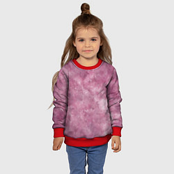 Свитшот детский Текстура камня родонита, цвет: 3D-красный — фото 2