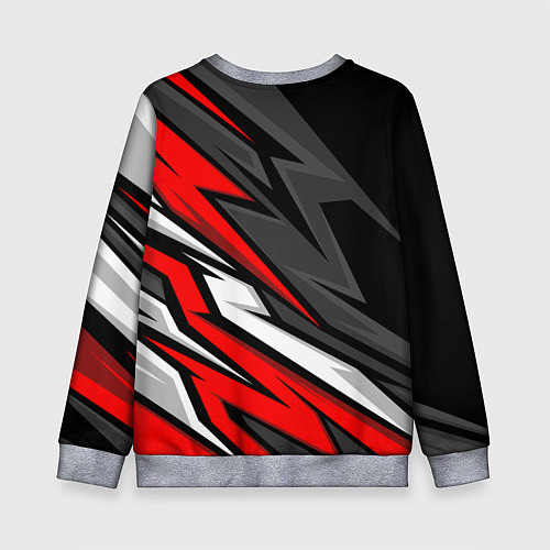 Детский свитшот Митсубиси - красный спортивный / 3D-Меланж – фото 2