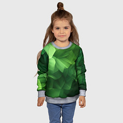 Свитшот детский Green lighting background, цвет: 3D-меланж — фото 2