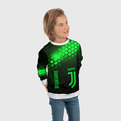 Свитшот детский Juventus green logo neon, цвет: 3D-белый — фото 2